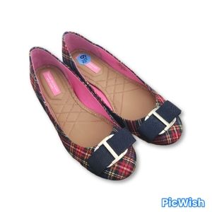 Isaac Mizrahi NWT Ballet Flats Plaid Print Preppy